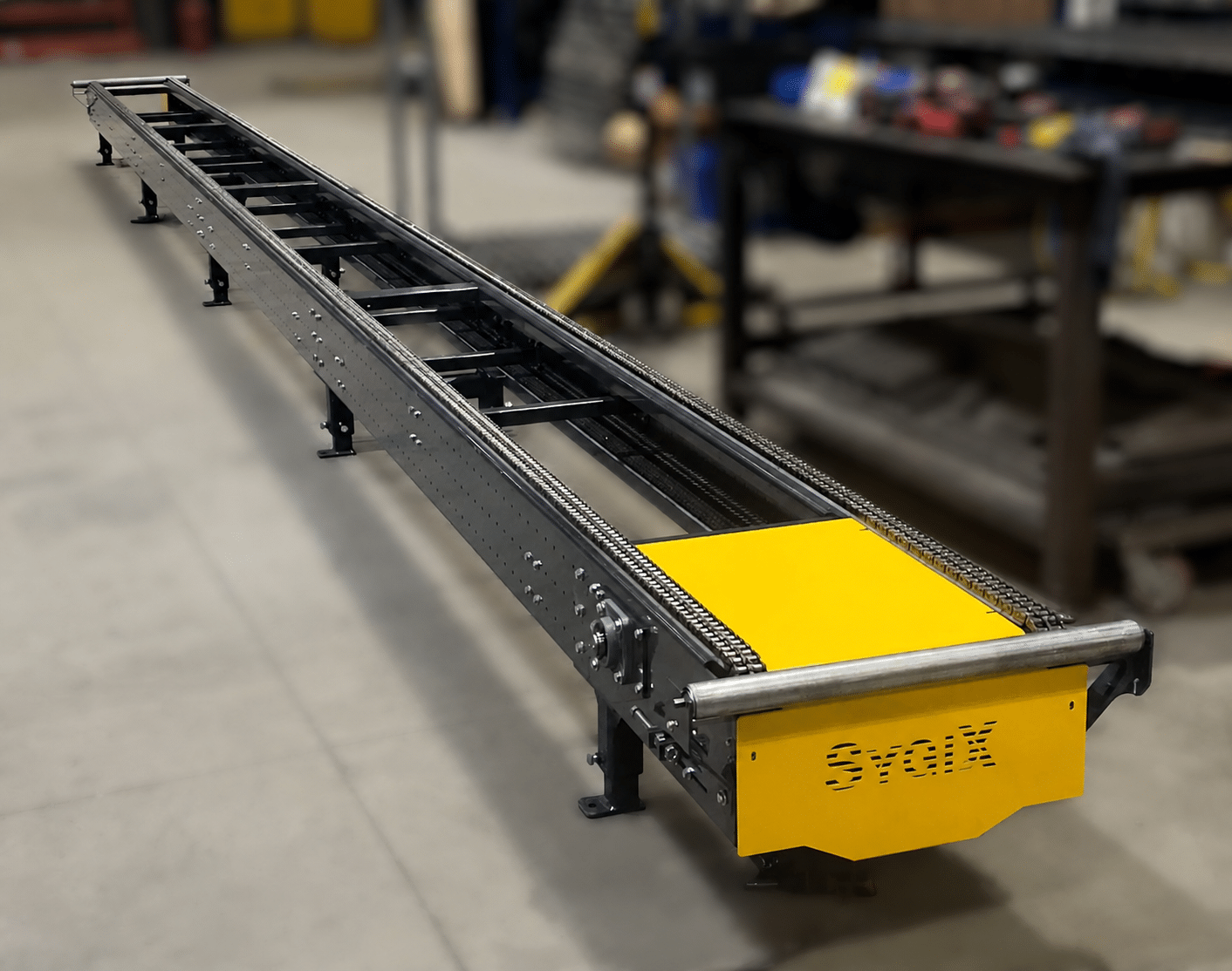 Conveyor with a double chain